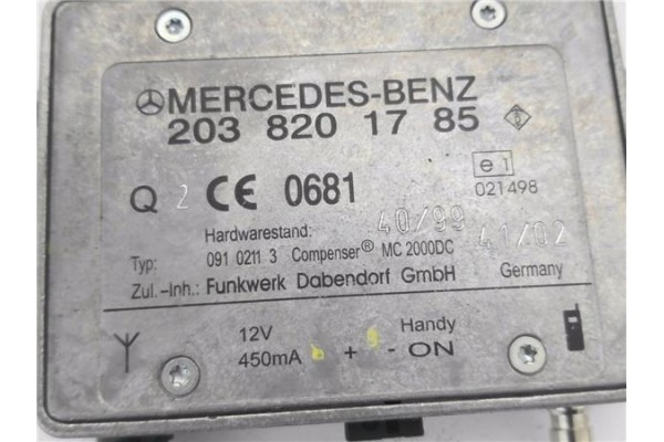 Recambio de modulo electronico para mercedes-benz clase c (bm 203) berlina 1.8 180 compressor (203.046) referencia OEM IAM 20382