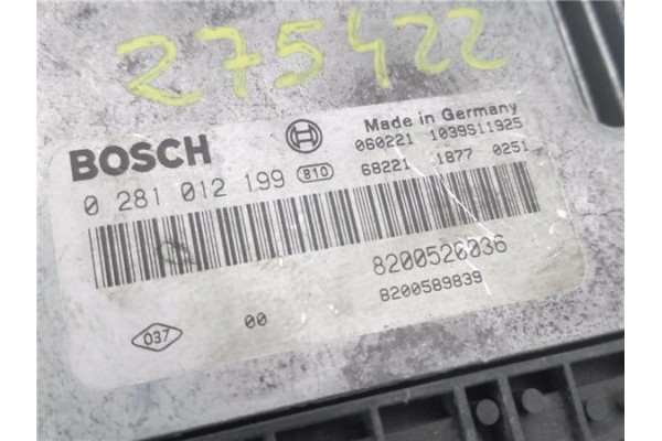 Recambio de centralita para renault laguna ii (bg0) 2.0 dci (bg1t) referencia OEM IAM 8200520036 281012199 