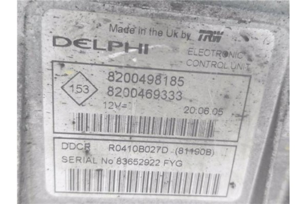 Recambio de centralita para renault clio ii fase ii (b/cb0) 1.5 campus referencia OEM IAM 8200498185 8200469333 