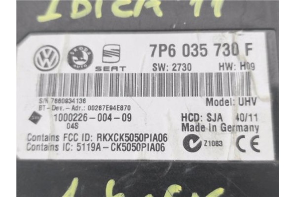 Recambio de modulo electronico para seat ibiza berlina (6j5) 1.4 16v referencia OEM IAM 7P6035730F 7660934136 