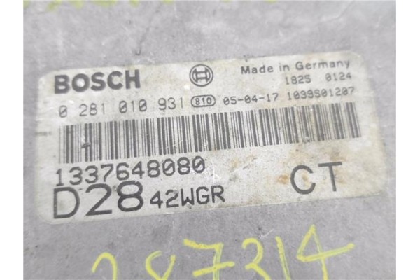 Recambio de centralita para peugeot boxer furgón (244) 2.8 hdi referencia OEM IAM 1337648080 281010931 