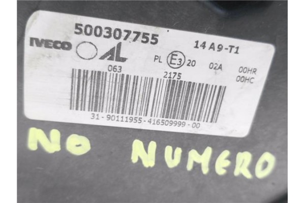 Recambio de faro delantero izquierdo para iveco daily furgón 2.3 29 - l 10 caja cerrada referencia OEM IAM 500307755 96BG13K060A