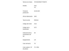 volkswagen polo iii berlina (6n2) del año 2001