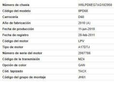 opel astra j del año 2011