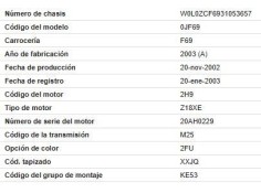 opel vectra c berlina del año 2003