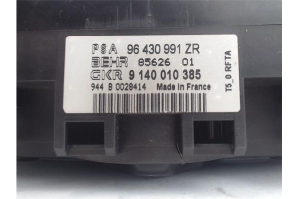 Recambio de mandos climatizador para peugeot 307 (s1) 1.6 xn referencia OEM IAM 96430991zr  