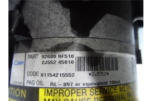 Recambio de compresor aire acond. para nissan primera hatchback (p12) 1.6 referencia OEM IAM 926009F510 2J552 (926009F500) , NIS