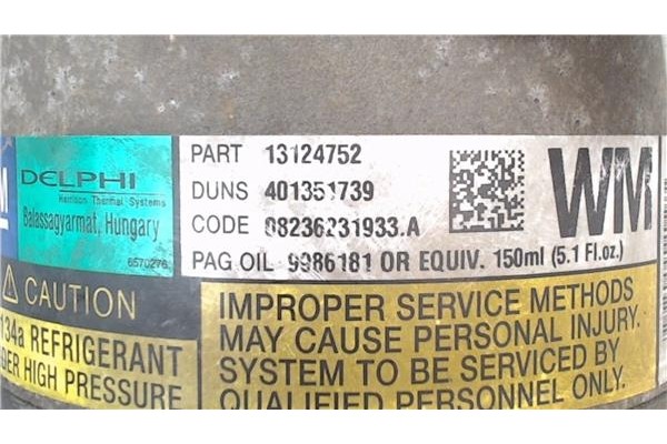 Recambio de compresor aire acond. para opel zafira b 1.9 enjoy referencia OEM IAM 13124752 401351739 