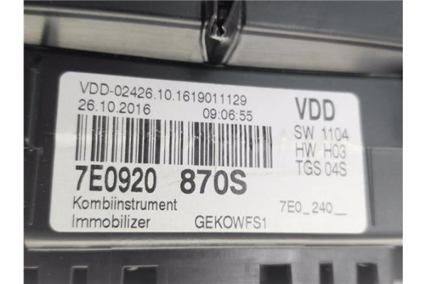 Recambio de cuadro completo para volkswagen t6 transporter furgón/combi (sg) 2.0 kombi 4motion referencia OEM IAM 7E0920870S A2C