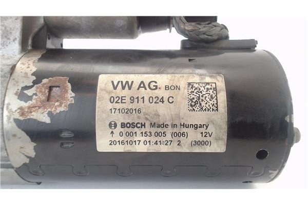 Recambio de motor arranque para volkswagen t6 transporter furgón/combi (sg) 2.0 kombi 4motion referencia OEM IAM 02E911024C  
