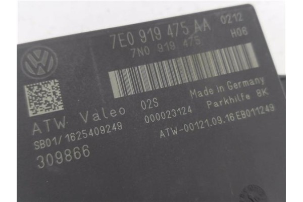 Recambio de centralita parking trasero para volkswagen t6 transporter furgón/combi (sg) 2.0 kombi 4motion referencia OEM IAM 7E0