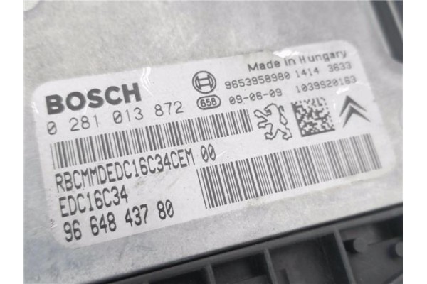 Recambio de centralita para peugeot 207 1.6 hdi referencia OEM IAM 9664843780 281013872 