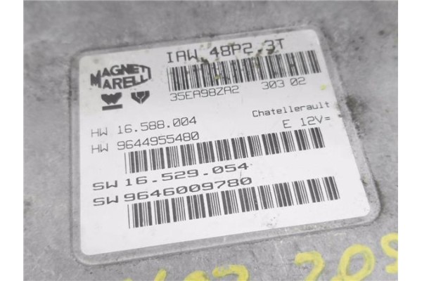 Recambio de centralita para peugeot 206 2.0 s16 referencia OEM IAM 9644955480 IAW48P23T 
