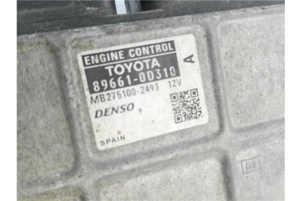 Recambio de centralita para toyota yaris (ksp9/scp9/nlp9) 1.3 vvt-i referencia OEM IAM 896610D310 MB2751002493 