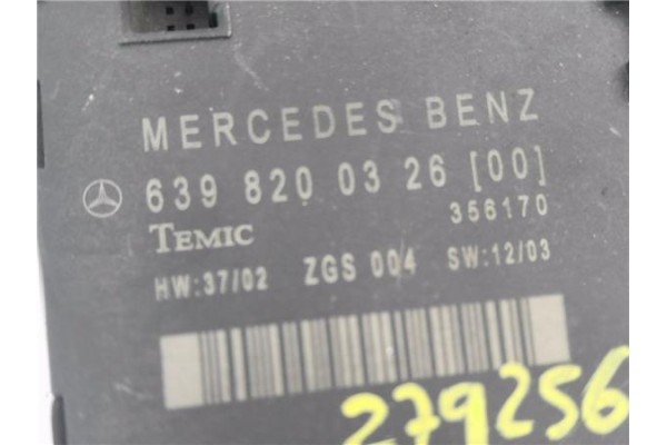 Recambio de centralita para mercedes-benz vito / mixto furgón (w639) 111 cdi referencia OEM IAM 6398200326 356170 