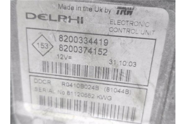 Recambio de centralita para renault scenic ii (jm) 1.5 dci (jm0f) referencia OEM IAM 8200334419 8200374152 
