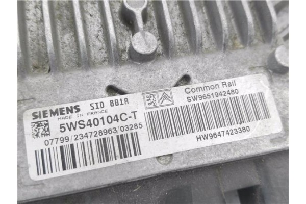 Recambio de centralita para peugeot 307 (3a/c) 2.0 hdi 90 referencia OEM IAM 9647423380 5WS40104CT 