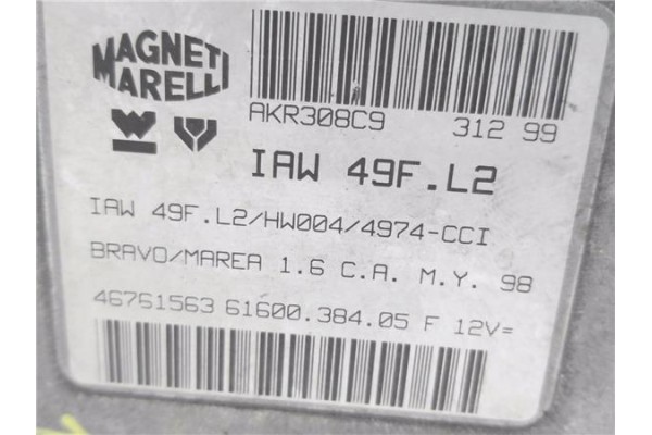 Recambio de centralita para fiat bravo (182) 1.6 16v (182.ab) referencia OEM IAM IAW49FL2 46761563 