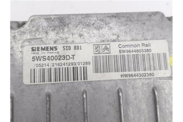 Recambio de centralita para citroen xsara familiar 2.0 hdi 90 referencia OEM IAM 9644803380 5WS40023DT 