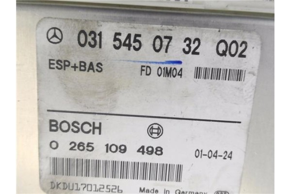 Recambio de centralita abs para mercedes-benz clase e (bm 210) berlina 2.6 240 (210.062) referencia OEM IAM 0315450732 265109498