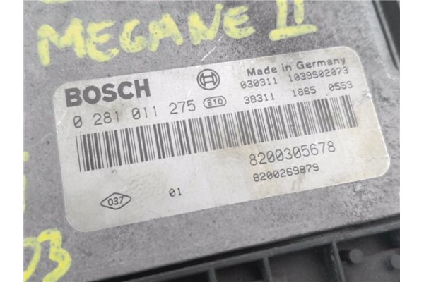 Recambio de centralita para renault megane ii (bm0/1_, cm0/1_) 1.9 dci (bm0g, cm0g) referencia OEM IAM 8200305678 281011275 