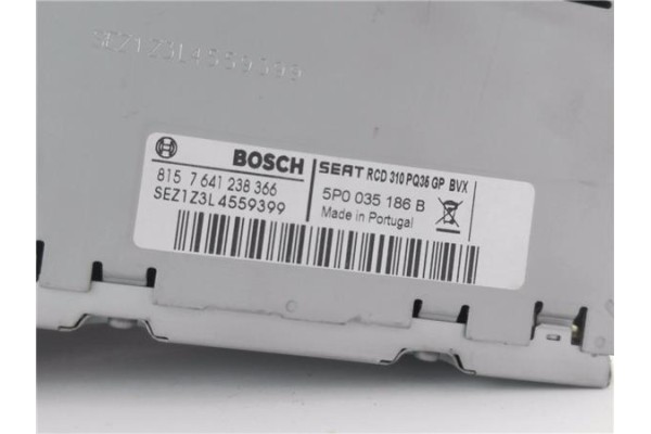 Recambio de autoradio para seat leon (1p1) 1.6 tdi referencia OEM IAM 5P0035186B 8,15764E+12 