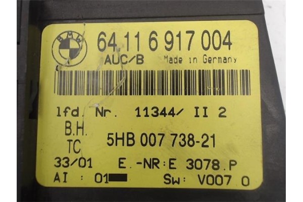 Recambio de mandos climatizador para bmw serie 3 cabrio (e46) referencia OEM IAM 64116917004  