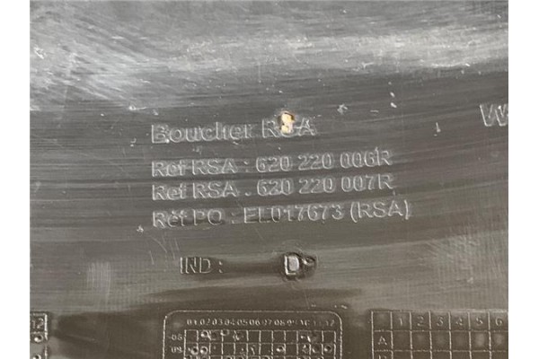 Recambio de paragolpes delantero para renault master iii combi 2.3 l2h2 3,5t referencia OEM IAM 620220006R EL017673 