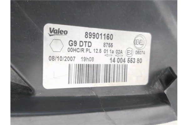 Recambio de faro delantero dcho para citroen jumpy furgón 2.0 hdi 120 referencia OEM IAM 89901160 1400455380 