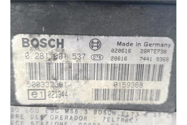 Recambio de centralita para iveco daily camión/volquete 2.8 35 - c 13 caja abierta referencia OEM IAM 500332361 281001537 