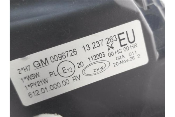 Recambio de faro delantero izquierdo para opel corsa c 1.2 twinport referencia OEM IAM 13237263 6120100000RV 