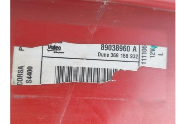 Recambio de piloto trasero izquierdo para opel corsa d 1.3 navi referencia OEM IAM 89038960A  