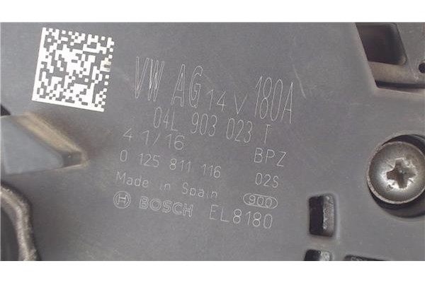 Recambio de alternador para volkswagen t6 transporter furgón/combi (sg) 2.0 kombi 4motion referencia OEM IAM 04L903023T  