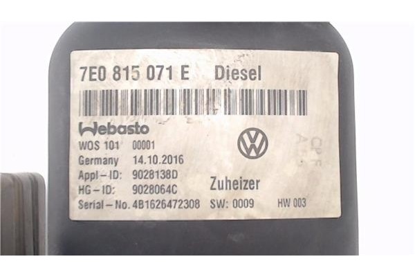 Recambio de motor calefaccion para volkswagen t6 transporter furgón/combi (sg) 2.0 kombi 4motion referencia OEM IAM 7E0815071E  