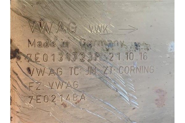 Recambio de catalizador para volkswagen t6 transporter furgón/combi (sg) 2.0 kombi 4motion referencia OEM IAM 7E0131723P 7E0214B