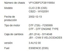 renault clio ii fase i (b/cb0) del año 2003