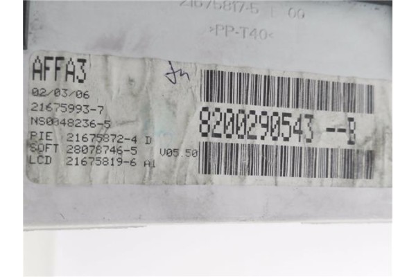 Recambio de reloj horario para renault laguna ii grandtour (kg0) 2.0 dci (kg1t) referencia OEM IAM 8200290543B  