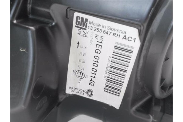 Recambio de faro delantero dcho para opel astra j 1.7 cdti referencia OEM IAM 13253647 1EG01001102 