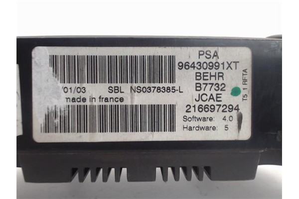 Recambio de mandos climatizador para peugeot 307 (s1) referencia OEM IAM 96430991XT 216697294 