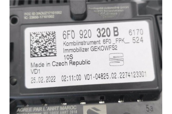 Recambio de cuadro completo para seat ibiza (kj1) 1.0 fr referencia OEM IAM 6F0920320B  