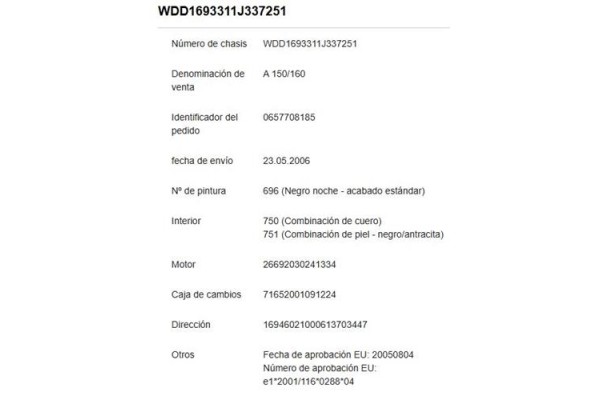 mercedes-benz clase a (bm 169) del año 2006