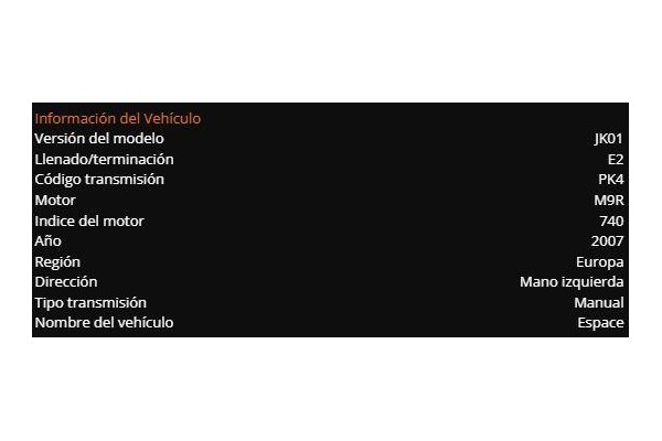 renault espace iv (jk0) del año 2007