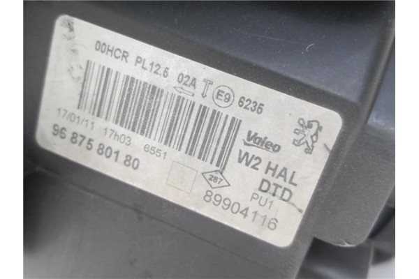 Recambio de faro delantero dcho para peugeot 508 2.0 allure referencia OEM IAM 9687580180 89904116 