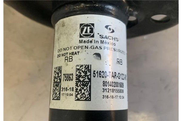 Recambio de amortiguador delantero izquierdo para honda jazz (gk) 1.3 comfort referencia OEM IAM 801402001689 51610TARG122M1 