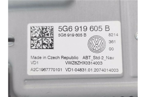 Recambio de pantalla para volkswagen golf vii berlina (bq1/be2) 1.6 sport referencia OEM IAM 5G6919605B  