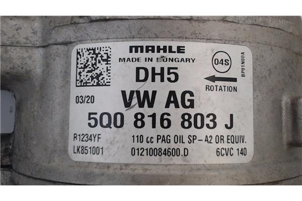 Recambio de compresor aire acond. para volkswagen golf vii berlina (bq1/be2) 1.6 sport referencia OEM IAM 5Q0816803J  