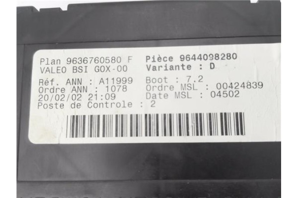 Recambio de bsi para peugeot 307 (s1) 1.6 xt referencia OEM IAM 9636760580F 9644098280 