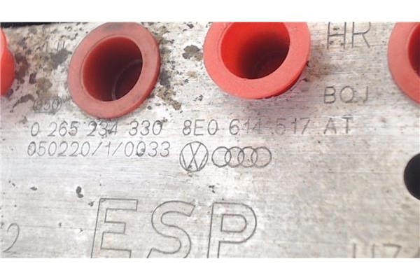 Recambio de nucleo abs para audi a4 berlina (8e) 2.0 tdi 16v (103kw) referencia OEM IAM 8E0614517AT 265234330 