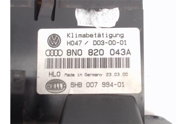 Recambio de mandos climatizador para audi tt coupe/roadster (8n3/8n9) referencia OEM IAM (8N0820043A) (5HB007994-01) 