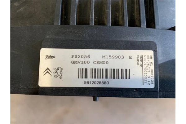 Recambio de electroventilador para citroen c3 1.2 feel referencia OEM IAM 9812028580 FS2056 